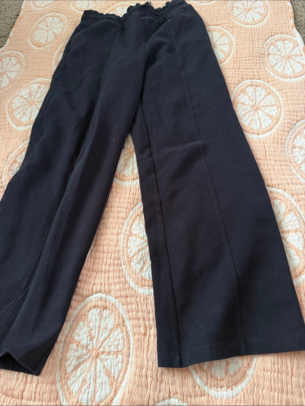 tek gear Black Wide-Leg Pull-On Joggers